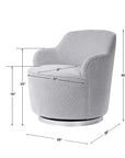 Hobart - Casual Swivel Chair - Gray