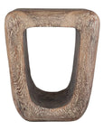 Loophole - Bleached Wash Accent Stool - Dark Brown