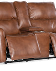 MS - Crosby Zero Gravity Power Console Loveseat With Power Headrest - Brown