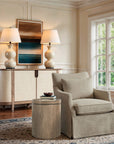 Sonnet - Round Side Table - Dark Gray / Light Brown