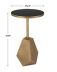 Comet - Geometric Accent Table - Bronze