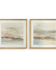 So Golden - Abstract Landscape Prints (Set of 2) - Black / Blue / Brass / Gold / Gray / Pink / White