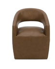 Barrow - Rolling Dining Chair Leather - Tan