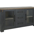 Duncan - 3 Drawer 2 Door Buffet - Driftwood Black