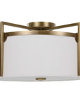 Colfax - 3 Light Semi Flush - Brass