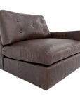 Thurlow - Right Arm Facing Chair Leather - Espresso Brown