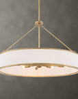 Algiers - 8 Light Drum Pendant - Gold / White