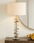 Akoa - Metal Disc Table Lamp - Brass,Gold
