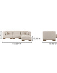 June - Lounge Modular Sectional - Oatmeal