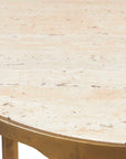 Clench - Brass Side Table - Beige