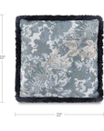 Yasmin - Square Cushion Tapestry - Blue / Gray
