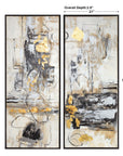 Life Scenes - Abstract Art (Set of 2) - Beige