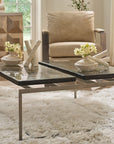 Avaline - Jordan Cocktail Table - Pearl Silver / Black