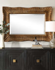 Emerson - Scalloped Antique Gold Mirror