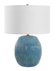 Elysia - Textured Table Lamp - Blue