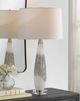 Quinn - Table Lamp - White & Silver