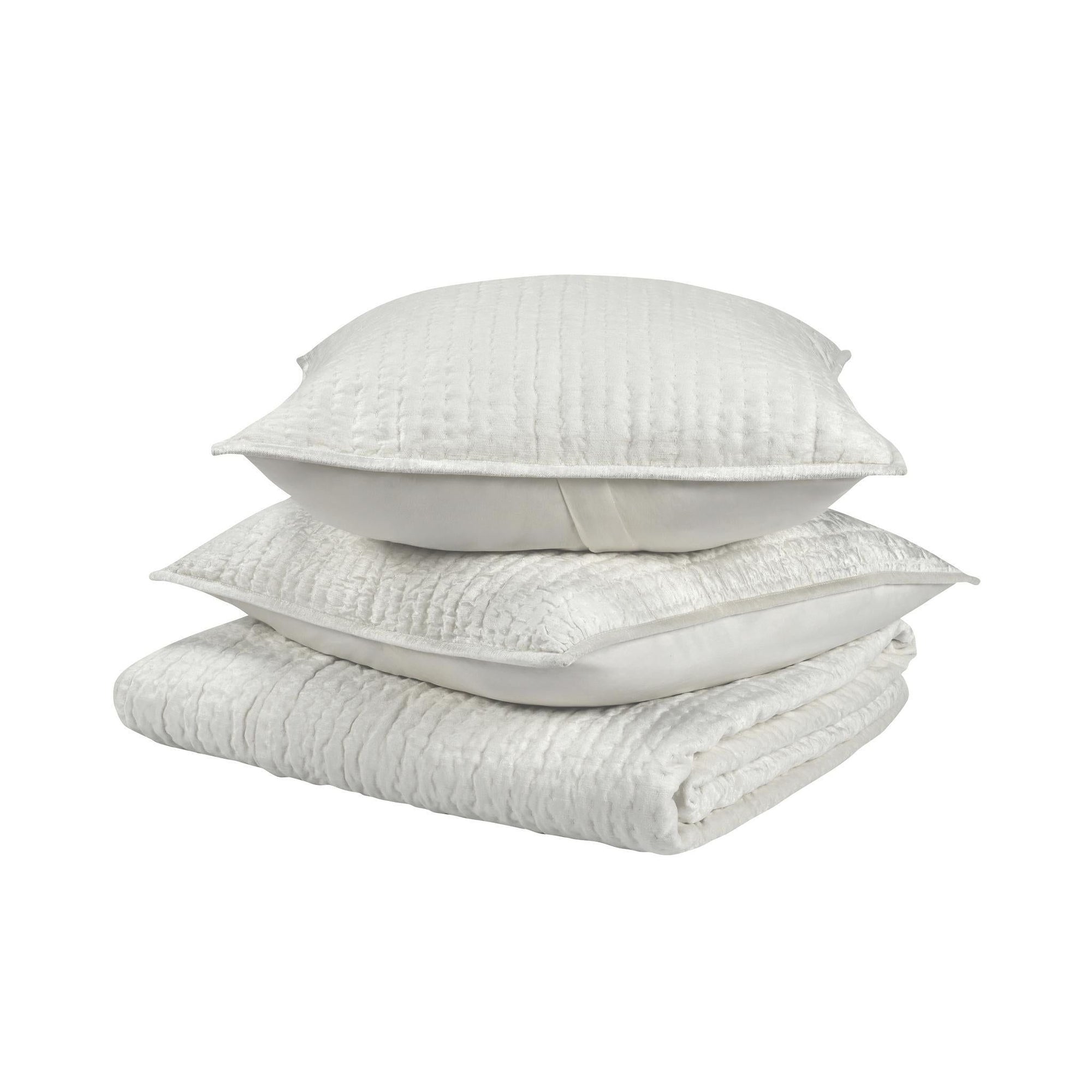 Bari - Velvet Quilt - Cloud