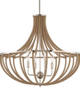 Lovelock - 4 Light Rope Empire Chandelier - Light Brown