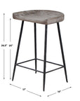 Cordova - Carved Wood Counter Stool