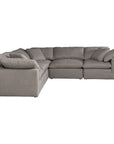 Terra - Livesmart Fabric Condo Classic L Modular Sectional - Light Gray