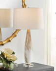 Lyra - Table Lamp - White & Gold