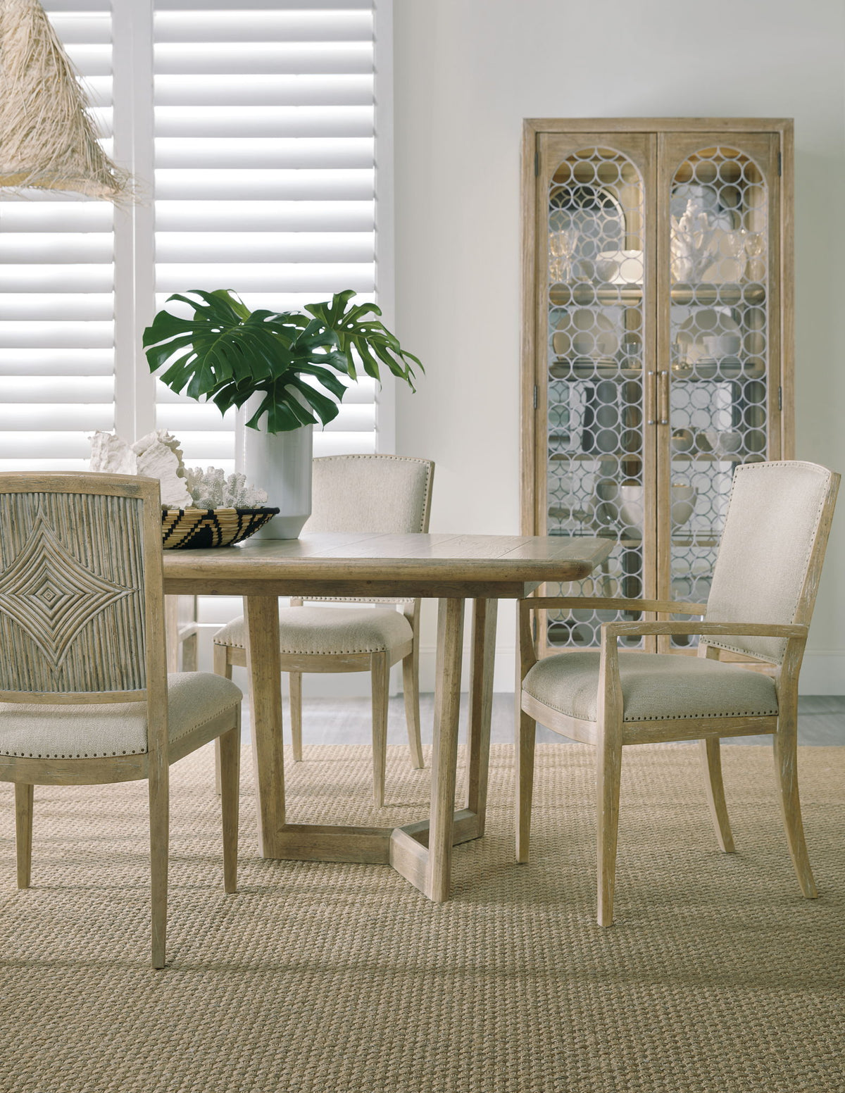 Surfrider - Carved Back Side Chair (Set of 2) - Beige / Light Brown