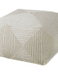 Sovanna - Geometric Pouf - Beige