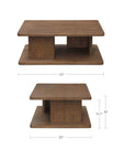 Casey - Small Coffee Table - Dark Brown