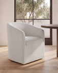 Sandy - Rolling Dining Chair - Off White