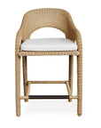 Kavali - Outdoor Wicker Counter Stool - Woodtone