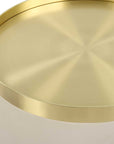 Circuit - Brass & White Accent Table - White