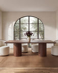 Rossi - Swivel Dining Chair - Cream / White