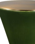 Ronde - Drink Table - Brass / Jade Green
