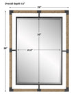 Melville - Iron & Rope Mirror - Light Brown