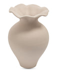 Ruffle - 12" Descorative Vessel - Beige