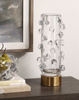 Aura - Clear Glass Vase - White