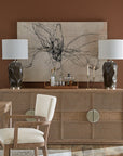 Sonnet - Dining Credenza - Dark Gray / Light Brown