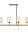 Awyr - 8 Light Linear Chandelier - Bronze