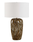 Torrence - Glazed Table Lamp - Brown / White