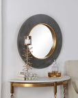 Saul - Round Mirror - Black