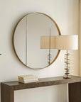Amram - Round Mirror - Antique Brass / Gold
