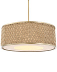 Pinchot - 4 Light Rattan Drum Pendant - Brown