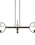 Kyoto - 4 Light Linear LED Chandelier - Black