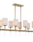 Awyr - 8 Light Linear Chandelier - Bronze