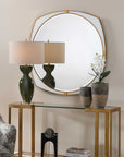 Estella - Round Mirror - Gold / White