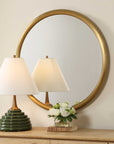 Atkinson - Modern Round Mirror - Brass