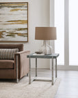 Chapman - Mixed Media End Table - Pearl Silver
