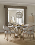 Boheme - Garnier Barrel Back Chair - Gray / Light Brown
