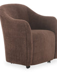 Drava - Rolling Dining Chair - Dark Brown