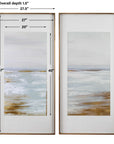 Coastline - Framed Prints (Set of 2) - Light Brown